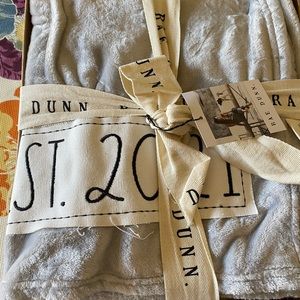 Light grey Rae Dunn throw